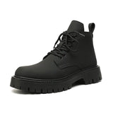 Zingj Martin Boots Male Autumn And Winter Long Tube Overalls Net Red High Street Soft Leather British Yuppie Male Boots