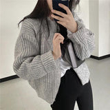 Solid Color Zip Up Cardigan-Outfit