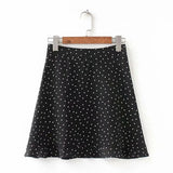 Dots Mini Skirt Green White Saia High Waistline Faldas sexy Skirts 2020