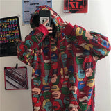 Print Sweatshirt Women Gothic Hoodies Oversized Hoodie Harajuku Kpop Hood Hooded Loose Bf Student Coat Wait Mo