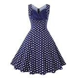 Vintage Women Swing Floral Print Casual Dress Tunic Midi Sundress Retro 50s 60s Party Office Robe Rockabilly
