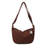 Solid Color Corduroy Shoulder BagOutfit