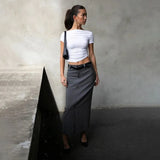 Off-shoulder Short Sleeve Top-Outfit