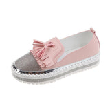Ladies' Casual Shoes 2023 Summer New Shallow-Mouthed One-Foot Love Shoes Korean Version Of Diamond