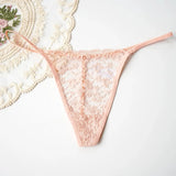Women's 2XL Panties Sexy transparent Underwear Thongs and G strings Pink Female Seamless Lace Lingerie Underwear