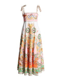 Fashion Casual Dress Women's 2025 Spring Women's New Beach Dress High-End Feeling With Long Sling