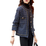 Fragrant Style Light Luxury Lady Lady Senior Sense Coat Long-Sleeved Autumn Winter Fashion New Women's Coarse