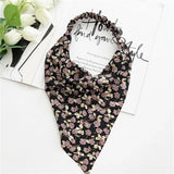 Flower Print Hair Scarf Floral Triangle Bandanas For WomenG Girls 2021 Boho Elastic Hair bands Headband Hair