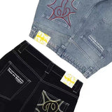 New Fashion Hip-Hop Jeans For Men And Women, Minority Chao Brand Embroidered Simple Straight Casual