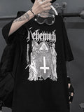 Men's Gothic Ancient Cross Graphic Tee- Outfit