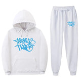Popular Letter Gothic Print Hoodies Sweatpants Men Y2K New Street Hip Hop Fashion Sports Suit Unisex Casual Loose