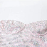 Pink Sequin Tube Top And Maxi Skirt Set- Outfit