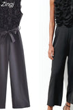 Ruffle Black Jumpsuit Women Elegant Long Jumpsuits Woman 2023 Sleeveless Party Summer Woman Jumpsuit New Women's