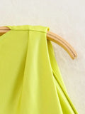 Knotted Satin Dress Woman Sleeveless Short Dresses For Women Ruched Summer Mini Dress 2023 Elegant Chic Women