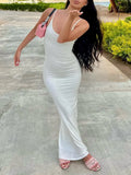 Slip Sleeveless Backless Maxi Dress Women 2022 Y2k Summer Bodycon Sexy Elegant Outfits Ladies Birthday Party Club