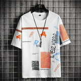 T-Shirt Men's Spring and Summer 2022 New Casual Trend Pure Cotton Tide Brand Ice Silk Men's Bottoming