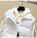 Women Sleeveless Jacket Fall Short Coat Women Waistcoat Female Body Warmer Ladies White Vest Witner Chalecos Para