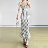 Summer Women's New French Sexy Wave Point Sling Temperament High-End Waist Repair