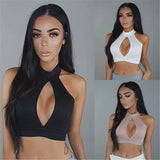 Hot Women Sexy Off Shoulder Bustier Tank Vest Tube Crop Tops Bodycon Solid Clubwear Hole Strapless Bra Tank Vest