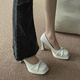 Wind High Heels Women 2025 Spring And Summer New Niche Design Style Style Temperament Large-Size Single