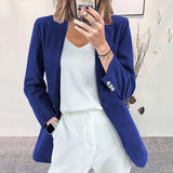 Zingj And Winter New Corduroy Cardigan Temperament Slim Solid Color Leisure Professional Small Suit Jacket-Outfit