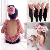 Girls Swimwear Toddler Kids Swimsuit Bikini Flower Girls Summer Beachwear Backless Children Bathing Suit 1 2 3 4