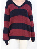 80's Downtown Girl Striped SweaterOutfit