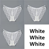 Lace Panties Ice Silk Seamless Panty Women Low Rise Sexy Transparent Floral Briefs Soft Cotton Crotch Underpants