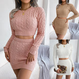 2025 Casual Umbilly Sweater Buns Knitted Suit Women's