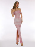 Women's Sexy Out-To-Shoulder Chest Clairvoyant Dress Dress Dress Dress