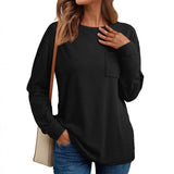 Women's Long-Sleeved Top Loose Autumn Winter De Velvet Casual Collar