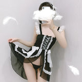Lace Nightdress Bowknot Underwear Set Kawaii Maid Outfits Japanese Maid Cosplay Costumes Sexy Lingerie School