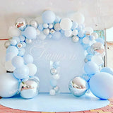Silver Macaron Birthday Balloon Garland Arch Kit Party Foil Metal Balon Weding Baby Shower Birthday Party Decor Kids