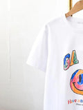 vintage chic smiley print T-shirt women 2022 summer short sleeve round neck cotton cozy tees casual tops female