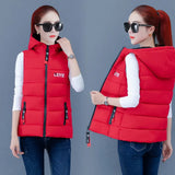 Autumn And Winter 2023 Women's Cotton Vest Loose And Thick Cotton Clothing Vest New Down Cotton Hooded Fashion Women's Horse Clip Coat-Outfit
