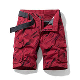 Summer New Men Casual Retro Classic Pocket Overalls Shorts Fashion Cotton Camouflage Shorts Male Aunt