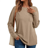Women's Long-Sleeved Top Loose Autumn Winter De Velvet Casual Collar