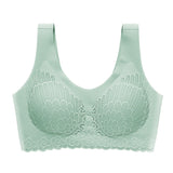 Push Up Vest Bra Women Seamless Underwear Solid Lace Soft Comfortable Sleep Top With Chest Padded Bras For Women M L XL