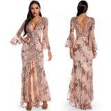 club Party Sequin maxi Dress women summer dress elegant bodycon vintage woman Long dresses clothes vestidos