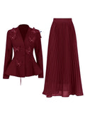 Elegance Elegant Style Suit 2025 Summer New Butterfly Suit Jacket + High-Waisted Half-Dressed Dress