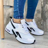 Zingj Head With Lace Grid Sneakers Women's Plus Size Low Top Casual Shoes Dad Shoes Single Shoes- Outfit