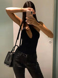 Shoulder Bodycon Bodysuit Women Cut Out Sexy Bodysuit 2023 Ladies Summer Overalls Body