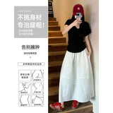 High-Waist Anti-Wrinkling Quick Dry Umbrella Dress Women In The Summer Of 2025 New Korean Version Of The A-Word Long Work Dress Half-Dress
