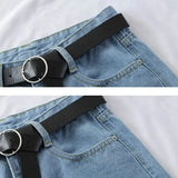Women Chic All-match Korean Casual Basic Simple Harajuku Teens Denim Short Trouser Basic Loose Wide-leg Womens