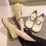 Skirt Single Shoes Women 2025 Spring And Summer Evening Shoes New Mary Jane Soft Beans Flat