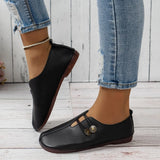 Zingj Summer New Soft Leather Flat Sole Casual Single Shoes Women's Round Head Shallow Foot Pedal Large Size Women's