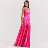 Satin Back Tie-Up Maxi Dress-Outfit