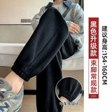 Zingj Grey Sports Pants Women's Fall Foot 2024 New Little Harlan Casual Pants Fall Thin-Outfit
