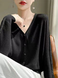 Zingj High-End Lazy Sleeves Twist Sweater Female V-Collar Autumn New Bat Sleeve Sweater
