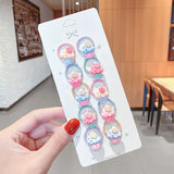 New Girls Cute Cartoon Flower Small Scrunchie Kids Ponytail Hair Tie Elastic Hair Bands Fashion Hair Accessories